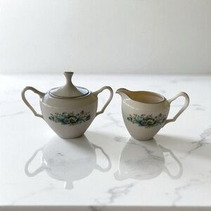 Lenox Merrivale China Cream Pitcher & Sugar Bowl Set